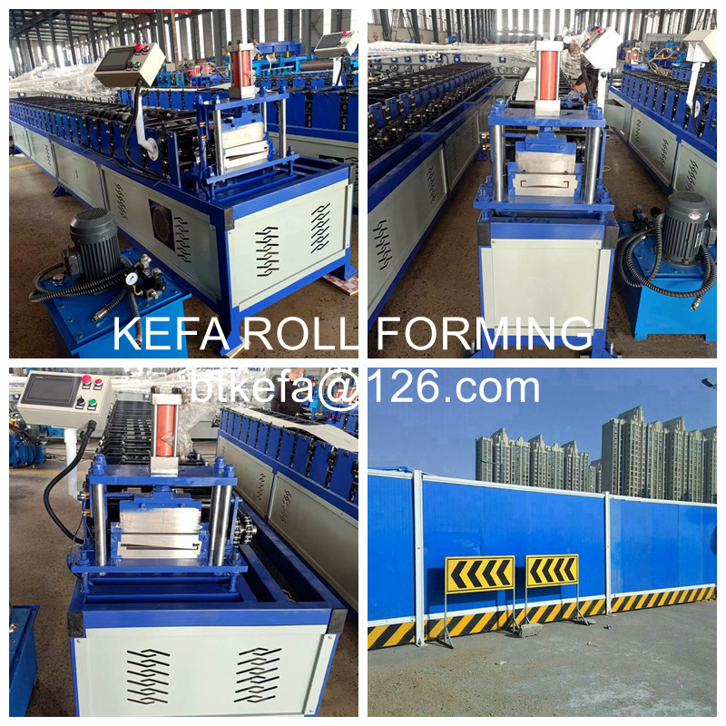 Fully automatic building color steel sheet metal palisade fence panel roll forming machine