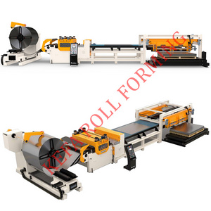 heavy duty cut to length line coiler decoiler uncoiler decoiler machine steel coil cutting and slitting machine