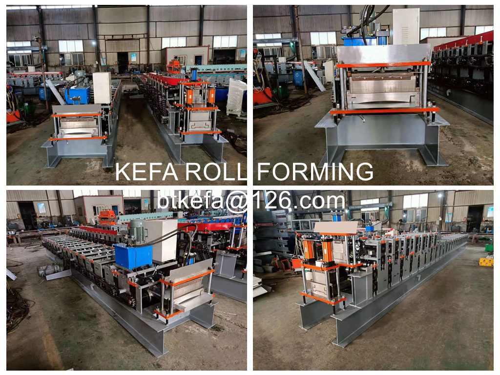 Fully automatic building color steel sheet metal palisade fence panel roll forming machine