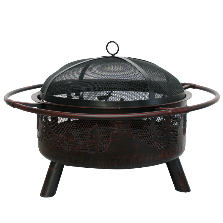 Mini Wood Fire Pit Outdoor Charcoal Fire Pit Sphere Large Bonfire Wood Burning Patio Backyard Firepit For Outside