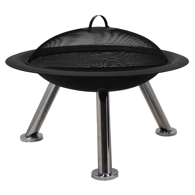 Kingjoy hot sale 29inch BBQ garden fire pit with stainless steel legs