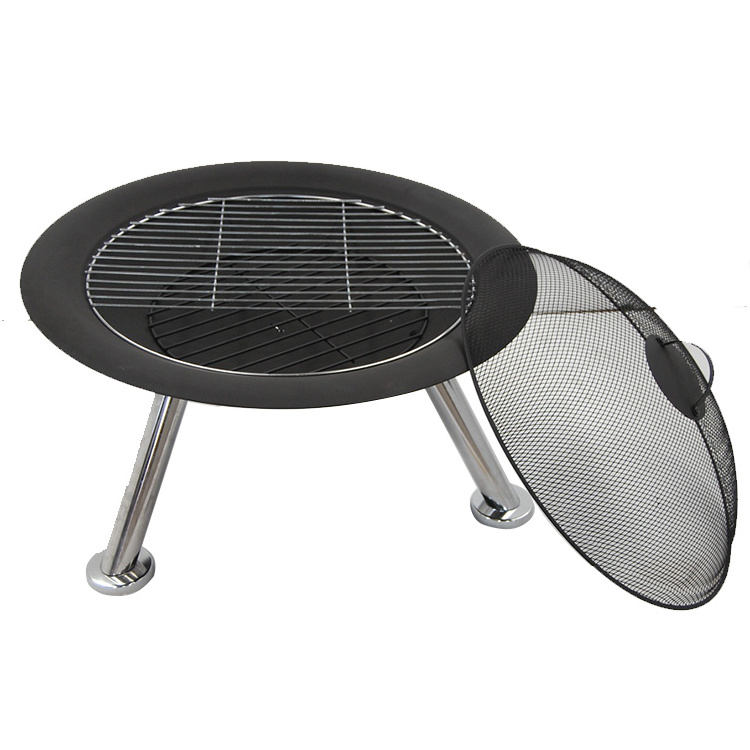 Kingjoy hot sale 29inch BBQ garden fire pit with stainless steel legs