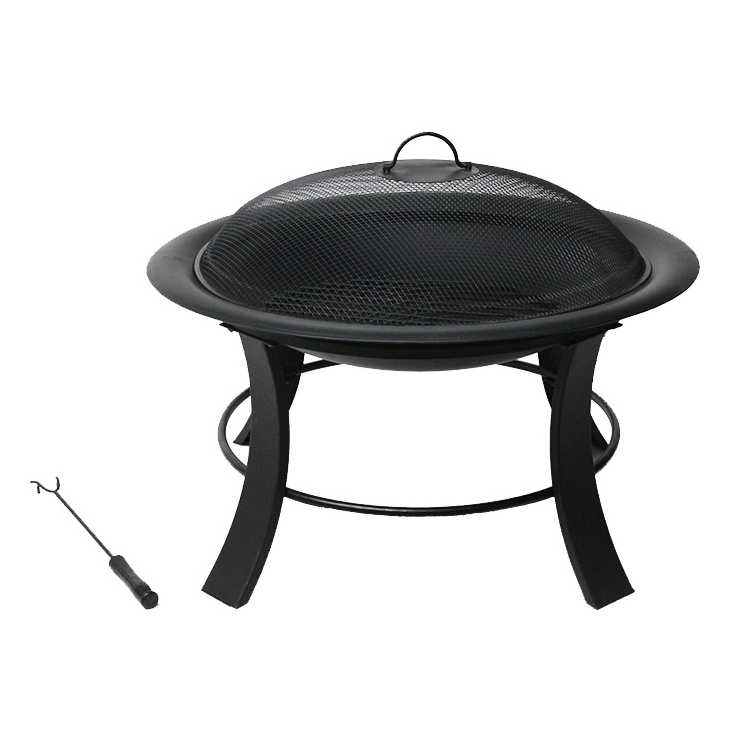 Limited Time Discount Portable Camping Fire Pit Outdoor Table Fire Pit Wood Burning Fire Pits Round Bowl For Cooking