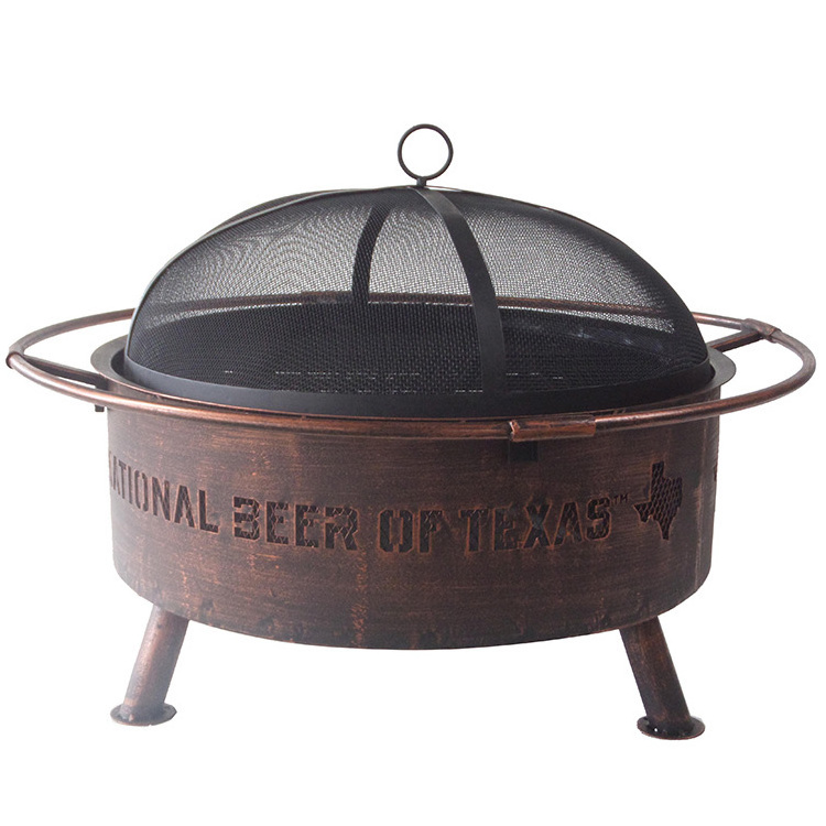 New Model Outdoor Metal Half-Ball Shape Table Top Fire Pit Indoor Outdoor Stove Fire Pit Deep Bonfire Wood Burning Fire Pit