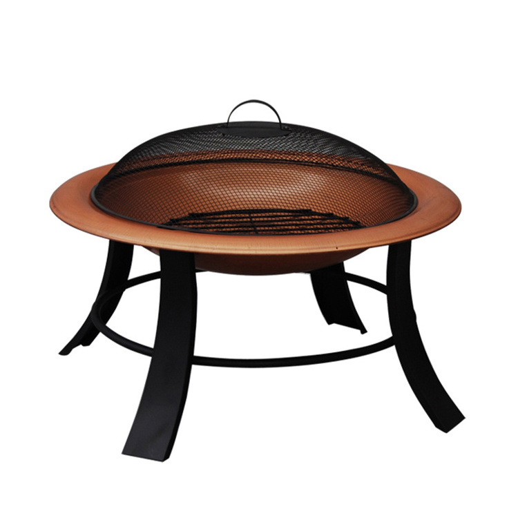 Limited Time Discount Portable Camping Fire Pit Outdoor Table Fire Pit Wood Burning Fire Pits Round Bowl For Cooking