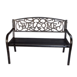 Hot sale cast iron welcome bench for garden