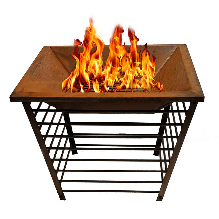 Portable Campfire Bonfire Mini Fire Pit Indoor Small Fire Pit Camping Or Backyard Steel Wood Burning Fire Pit For Patio Camping