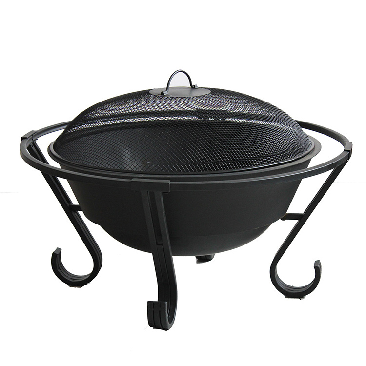 Europe Hot Sale Wood Burning Outdoor Propane Fire Pit Large Waterproof Heavy Duty Windproof Black Fire Pit For Outside