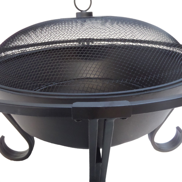 Europe Hot Sale Wood Burning Outdoor Propane Fire Pit Large Waterproof Heavy Duty Windproof Black Fire Pit For Outside