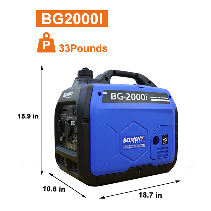 High Performance Generation Electric Generators 1.8Kw 2Kw Silent Portable Home Gasoline Generator Spare Parts