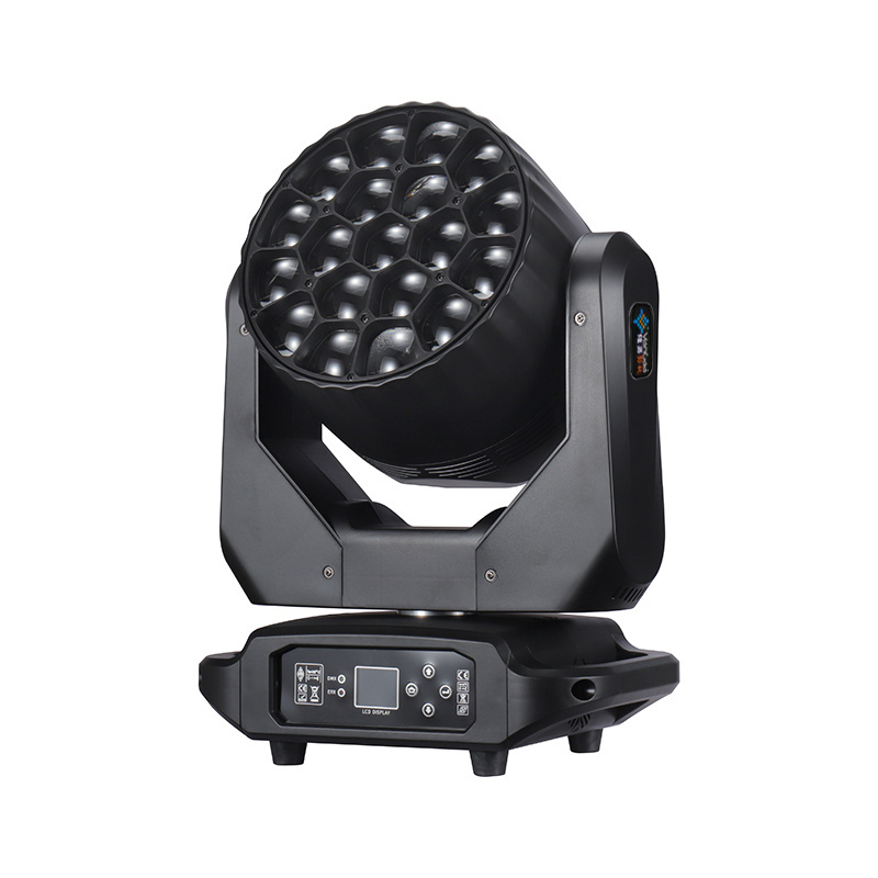 Most popular DJ concert stage beam lighting 19*40W RGBW 4IN1 Bee Eye LED Moving Head  Light