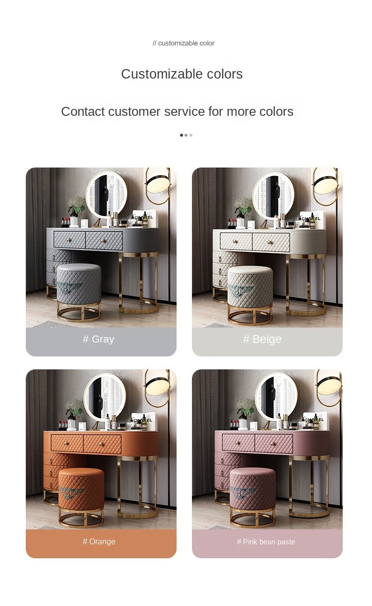 SZT05 Factory price luxury bedroom furniture crush diamond make up vanity table mirrored dressing table vanity desk