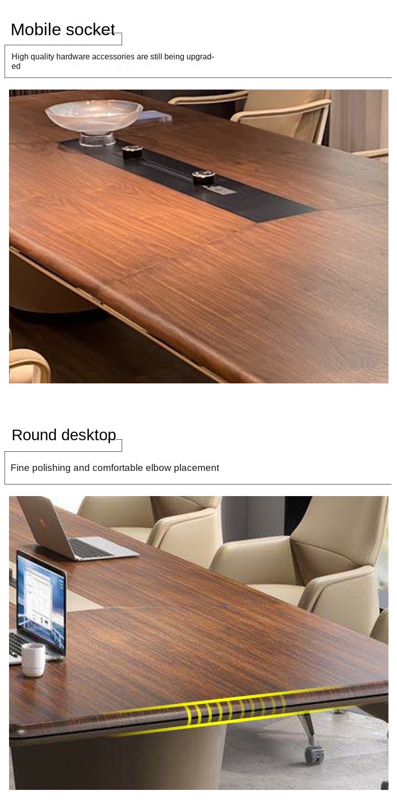 HYZ5 Modern Wooden Conference Table Office Furniture Meeting Table with Chairs Meeting Desk Conference Table Customized 1pcs