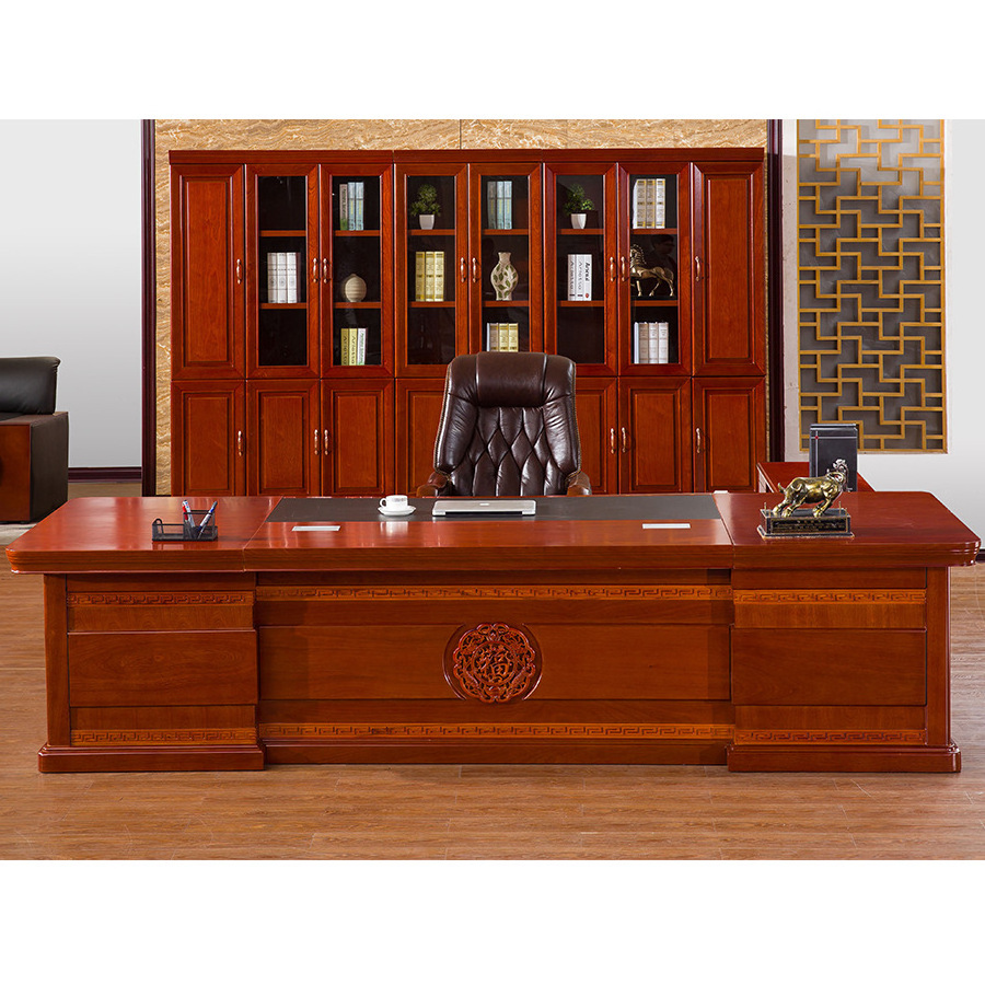 Office desk wooden antique wooden executive luxury cabinet executive office ceo boss office furniture design