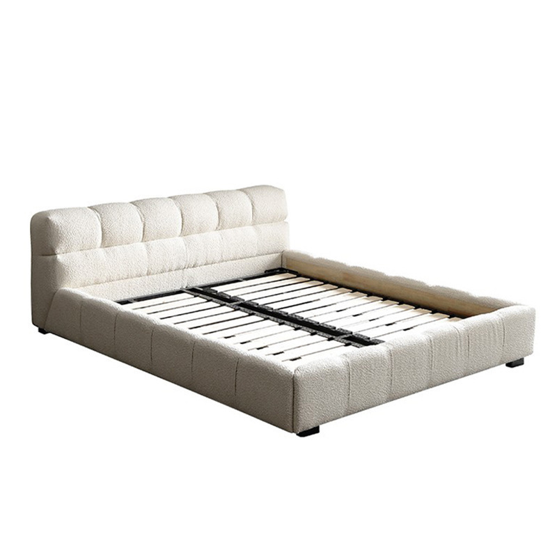 CK21 OEM/ODM Luxury 1.8m Wooden Upholstered Linen/velvet Leather Bed Frame Sets Wood Bed Frame King Size Queen Bed Customized