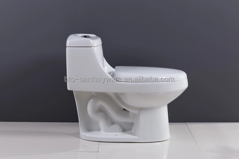 BTO Bathroom suites WC white color American Style floor mounted one piece closet ceramic s-trap toilet