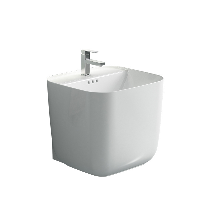 BTO China modern bathroom white ceramic wash wall hung wash basin ceramic bathroom wash basin small bathroom sink