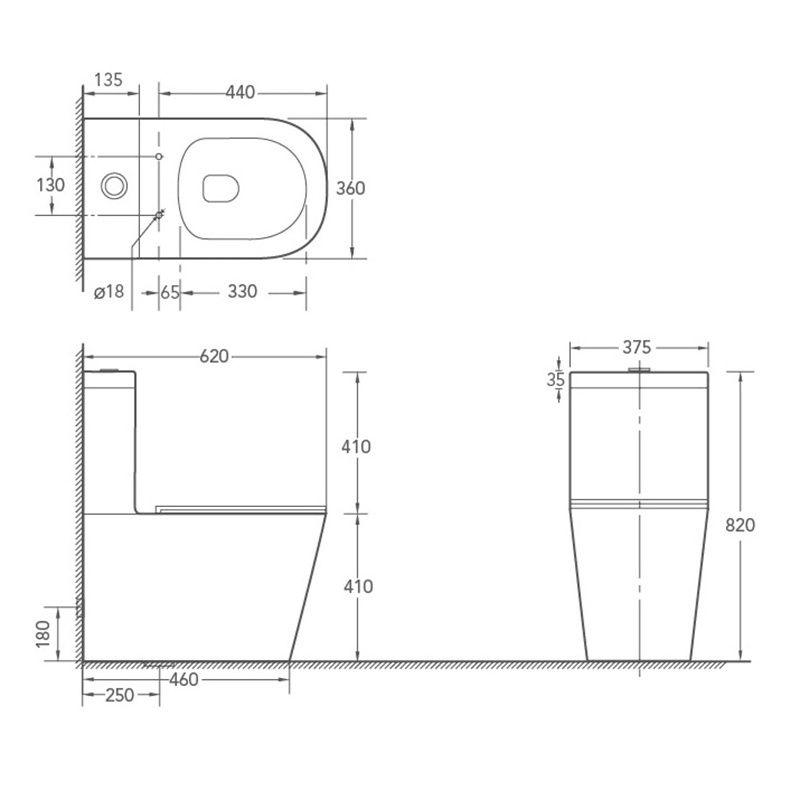 BTO Modern cheap price bathroom and washdown flushing ceramic p-trap toilet chinese girl wc set bowl two piece toilet