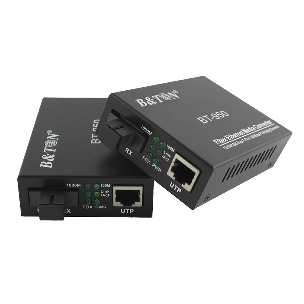 Gigabit optical fiber ethernet media converter, BT-950GS-20