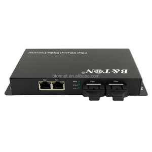 Gigabit ethernet switch optical fiber switch 1000M 2 UTP ports and 2 fiber SC media converter