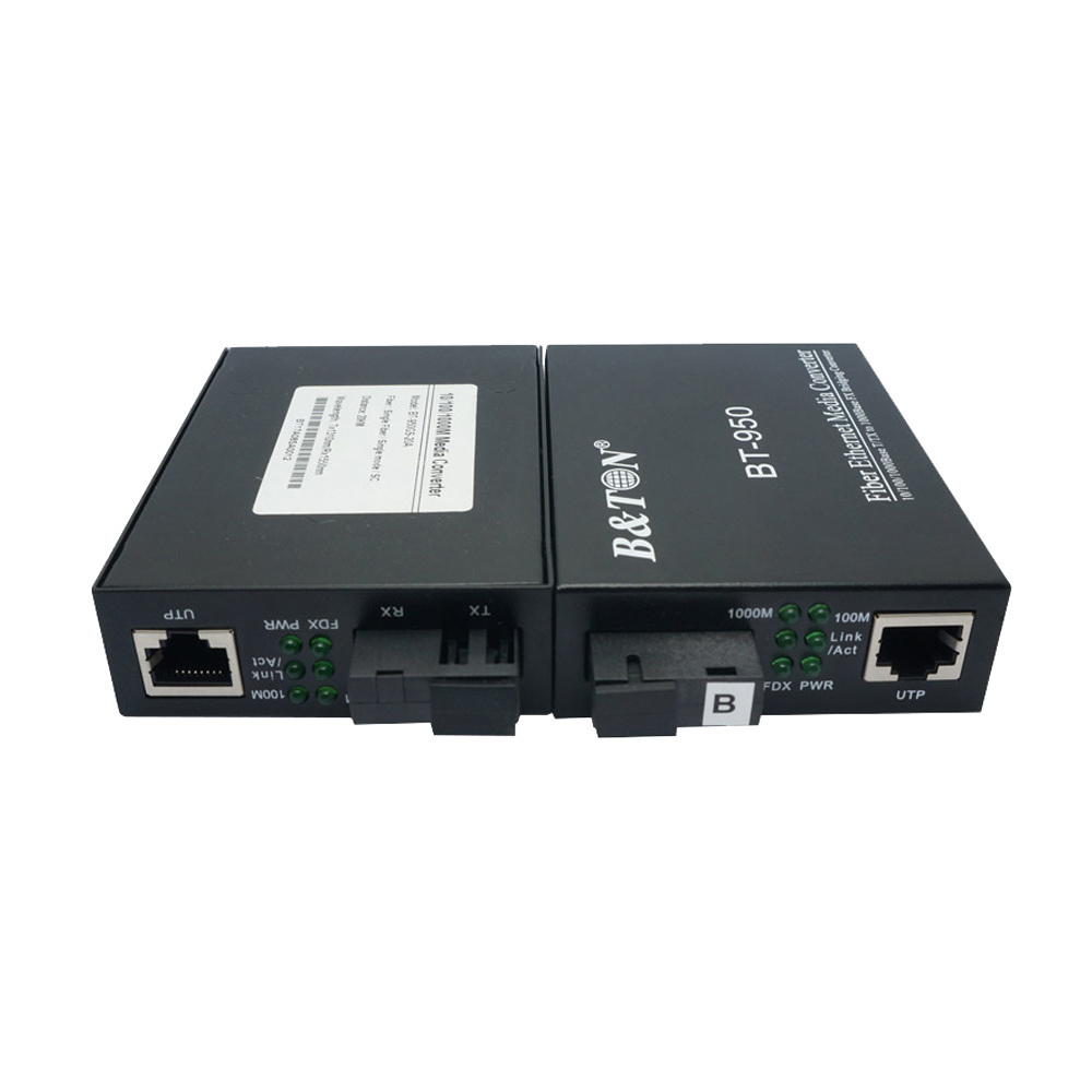 Gigabit optical fiber ethernet media converter, BT-950GS-20