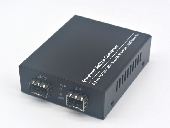 Gigabit ethernet switch optical fiber switch 1000M 2 UTP ports and 2 fiber SC media converter