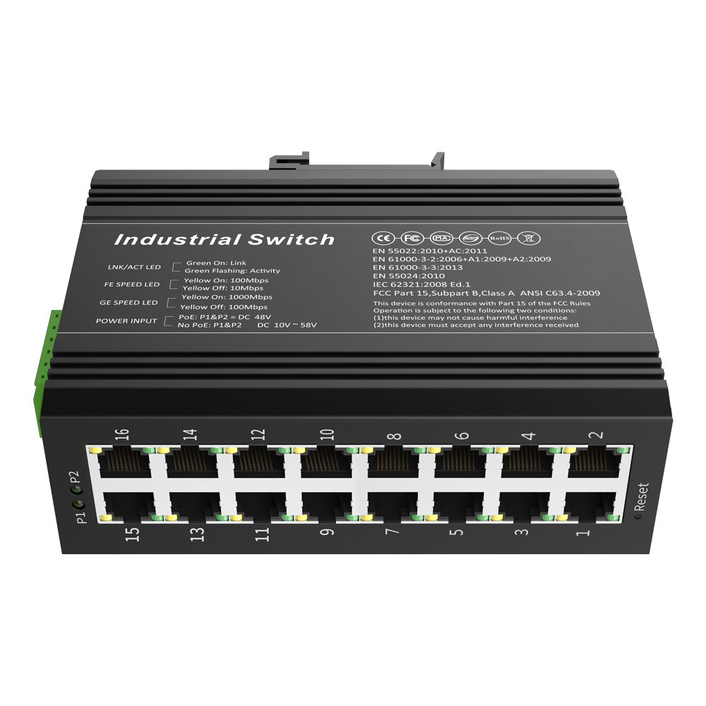 Din Rail 8 Ports Gigabit Ethernet 8 Gigabit SFP port Managed Industrial ethernet Switch