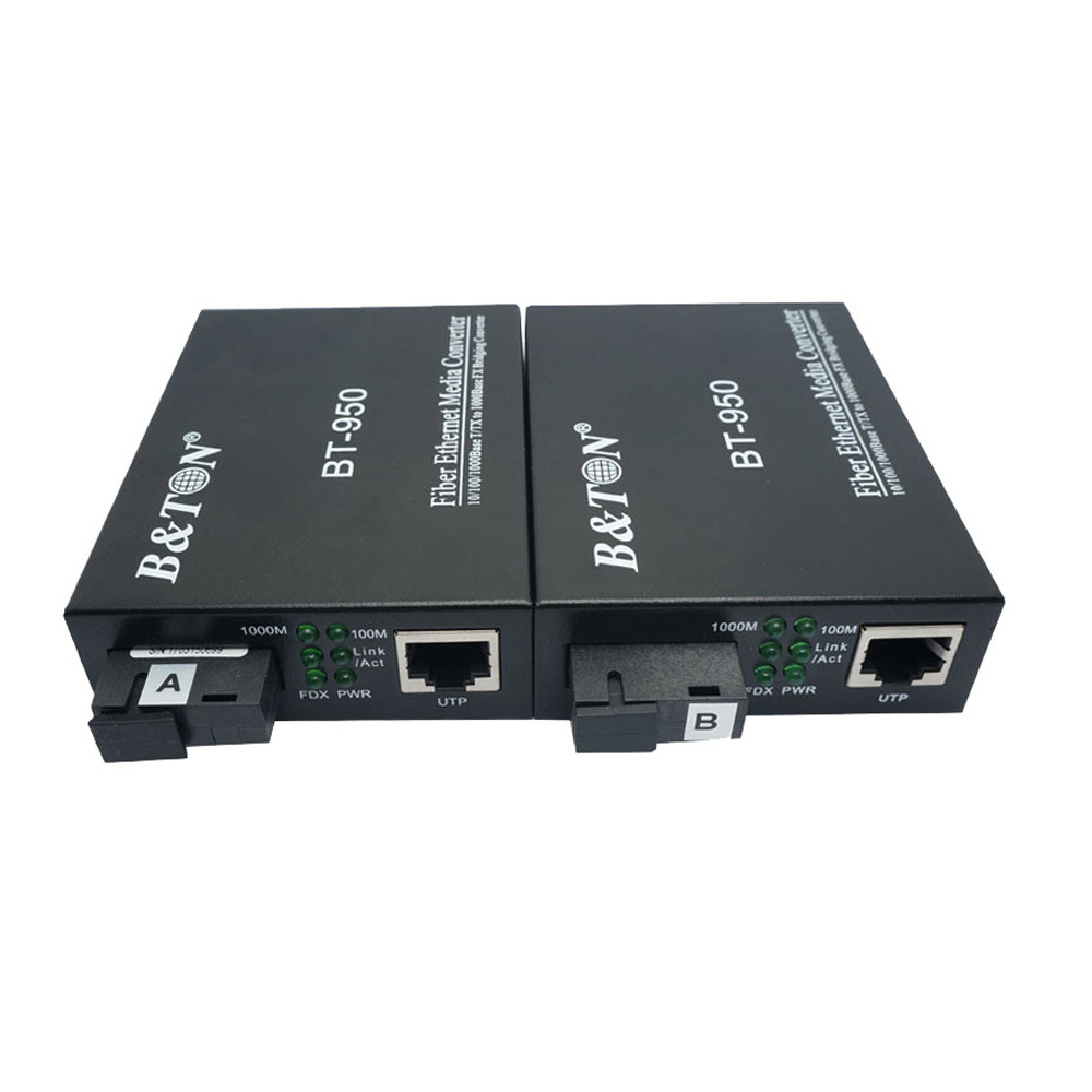 Gigabit optical fiber ethernet media converter, BT-950GS-20