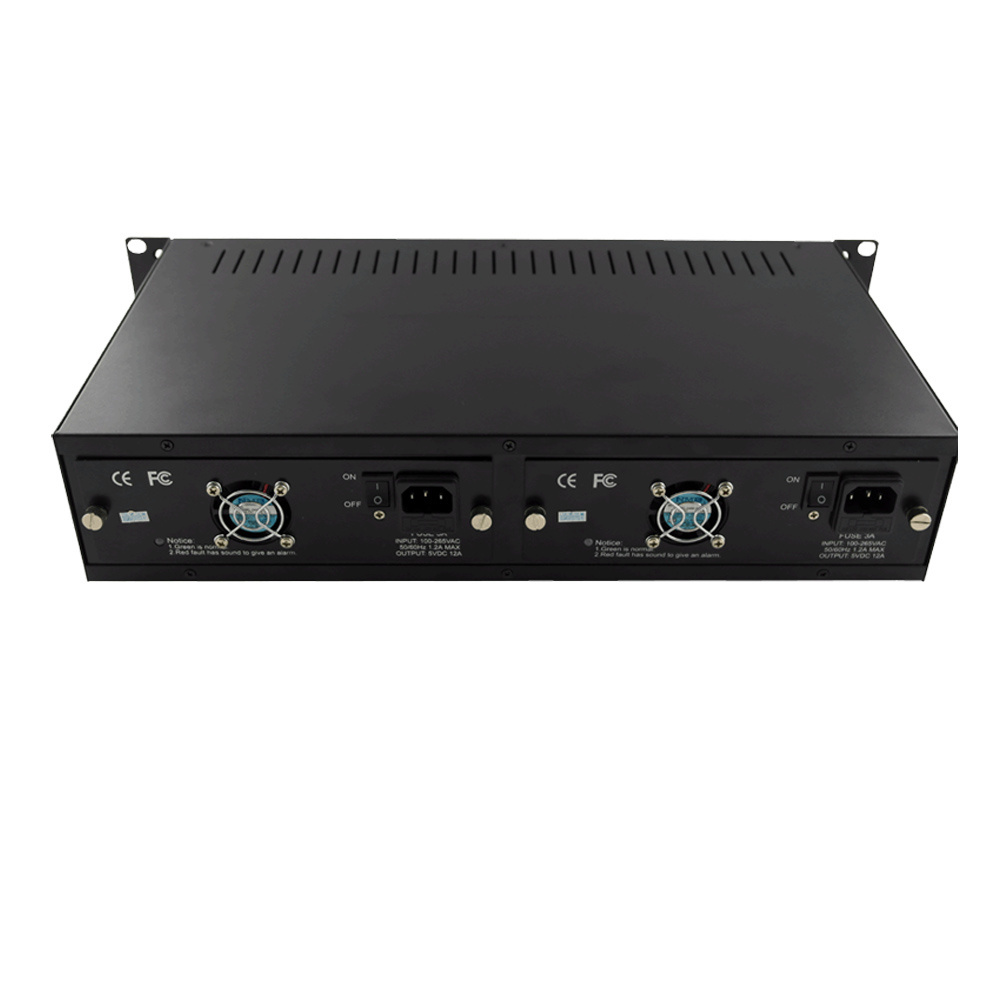 19'' 2U 14 slots AC110v-220v standalone type media converter rack mounted chasis