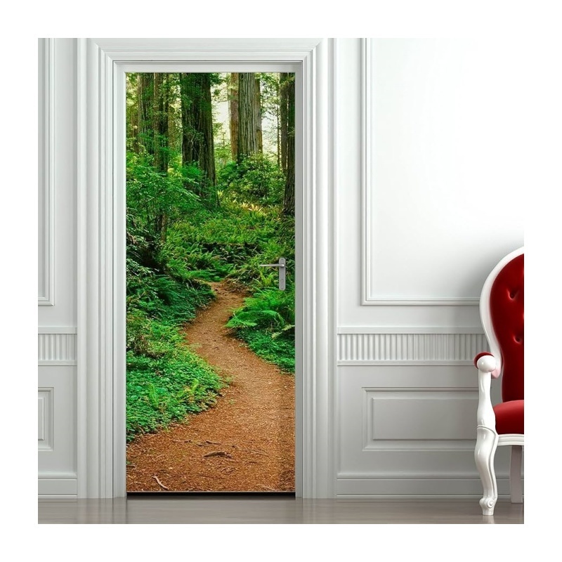 Door Mural Peel and Stick, Removable Self-Adhesive Waterfall Door Wallpaper for Home Decor