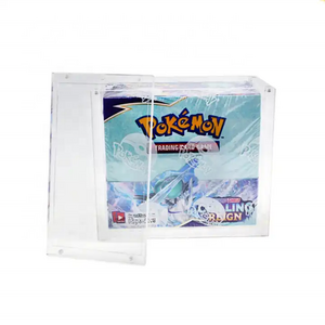 acryl Etb cards magnetic base set Display Case Lid Acrylic Pokemon Booster Box Display Case With Magnet Closure Protector Case