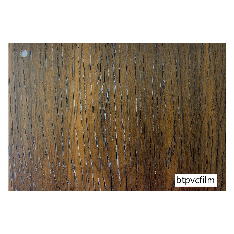 Architectural Vinyl Wrap Wooden Grain Embossed PVC Film for Furniture PVC Foil Film Roll