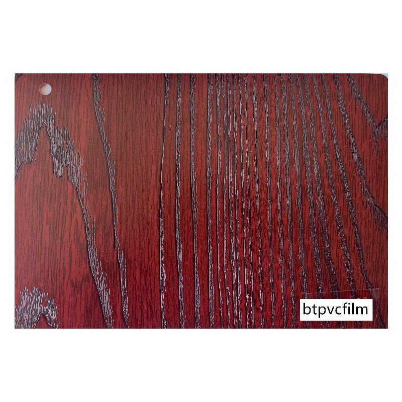 Architectural Vinyl Wrap Wooden Grain Embossed PVC Film for Furniture PVC Foil Film Roll