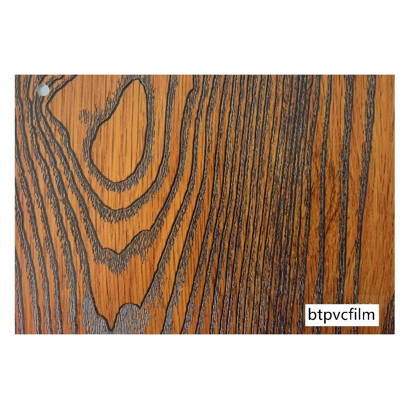 Architectural Vinyl Wrap Wooden Grain Embossed PVC Film for Furniture PVC Foil Film Roll