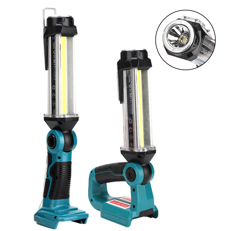 35W 2000LM Cordless LED Work Light for Maki ta 18V Li-ion Battery BL1830B BL1815  Outdoor Flashlight Camping Lanterns Hook