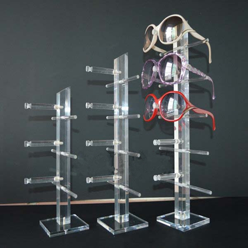 New Wall-mounted Eye Glasses Holder Props Wall Display Eyewear Gold Metal Sunglasses Display Rack