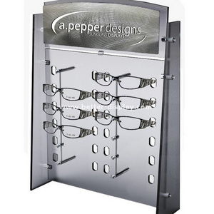 custom acrylic wall mounted sunglass display rack with logo