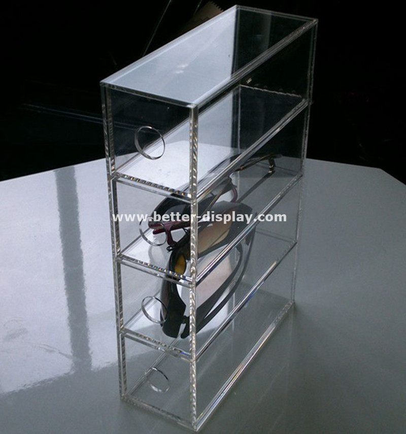 custom acrylic wall mounted sunglass display rack with logo