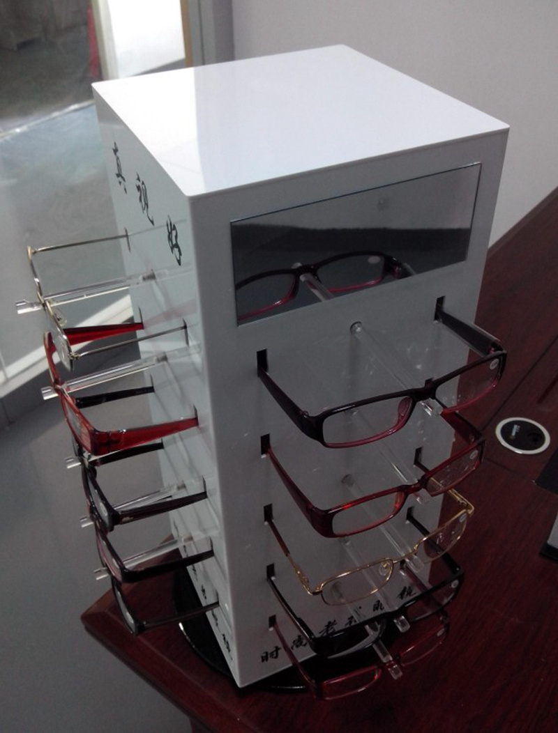 acrylic countertop sunglass display case with lock