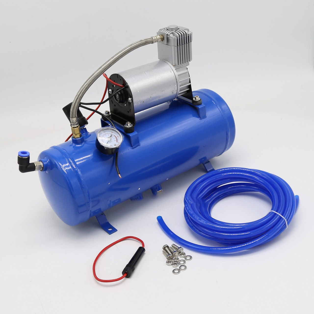 NEW PRODUCT of Car modified air pump 12V 120psi blue 6L air tank air compressor