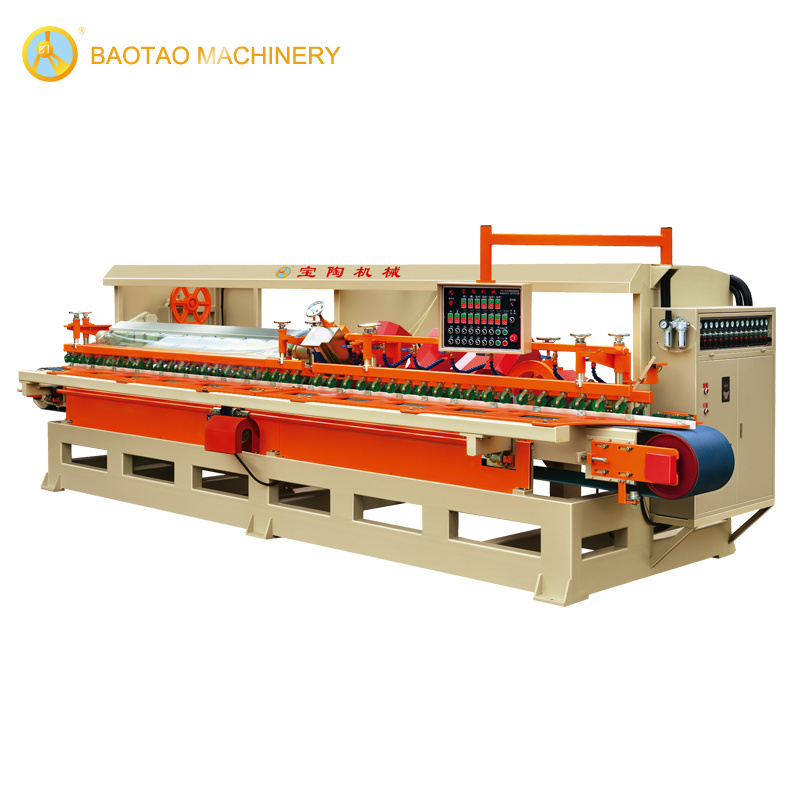 BAOTAO BT1200 14 head 90 degree stone grinding and polishing machine for chamfering squaring beveling edge grinding machine