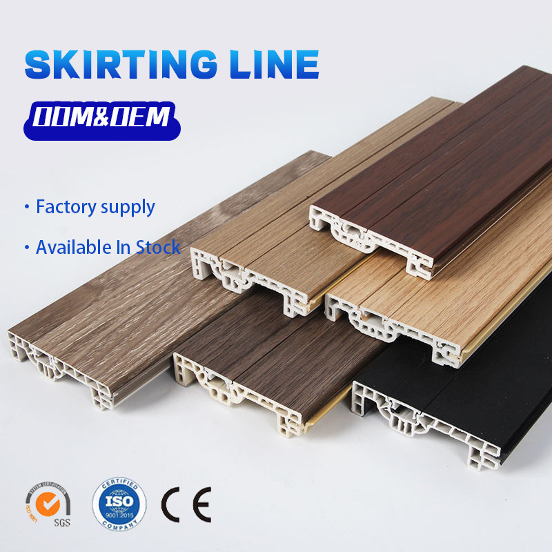 Solid Wood Hidden SPC Skirting Board/ T-moulding/ Stair Nosing of Flooring Accessories for Wood Flooring