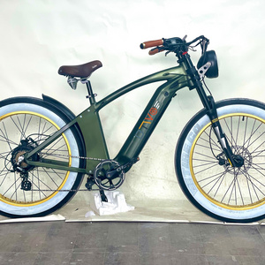 2022 City Ebike 750w Rear Motor 26 Inch * 4.0 Fat Tire Bicycle Step Through Beach Cruiser Electric Bike