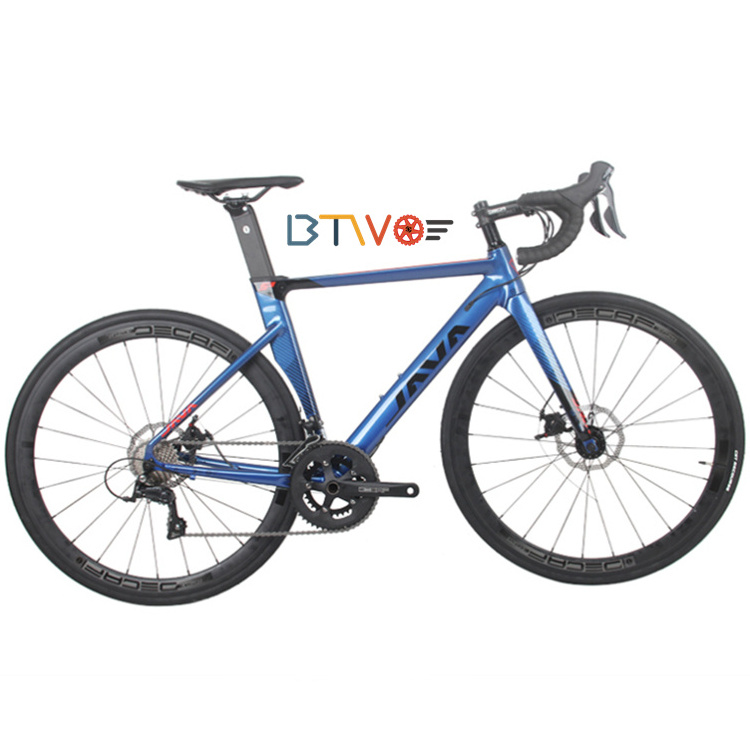 Fast Delivery 18/20/22 Speed Double Hydraulic Disc Brake Adult's 700C Carbon Road Bike For Sale