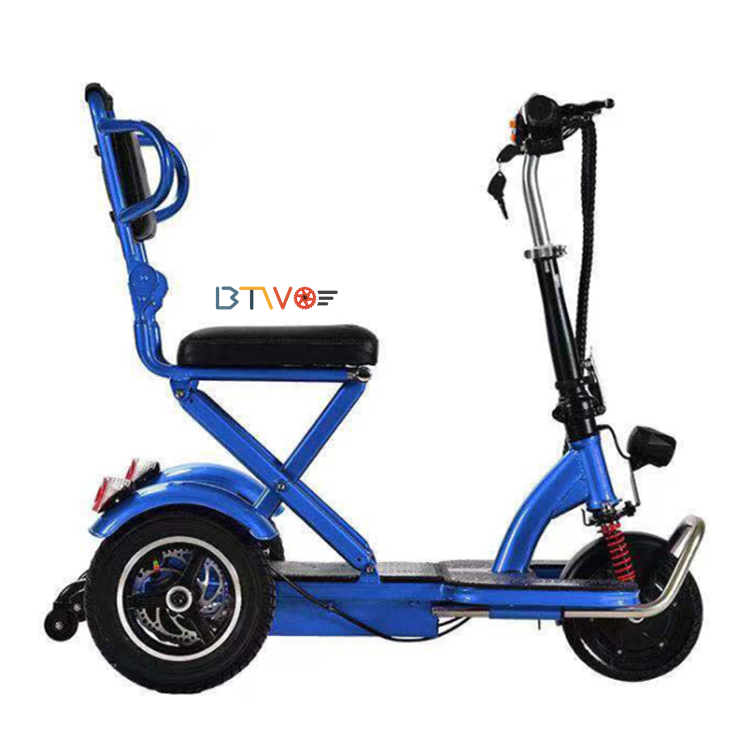 Custom Cleared Easy Carry Lightweight 3 Wheels Good Climbing Capacity Folding Disable Mobility Scooter For Sale