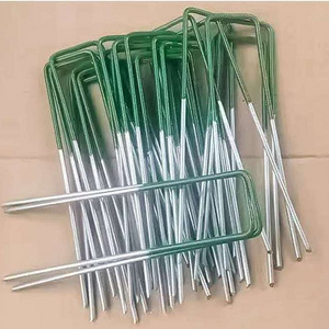 Hot Dip Galvanized Steel Weed Mat Peg Garden Stakes Sod staples from China