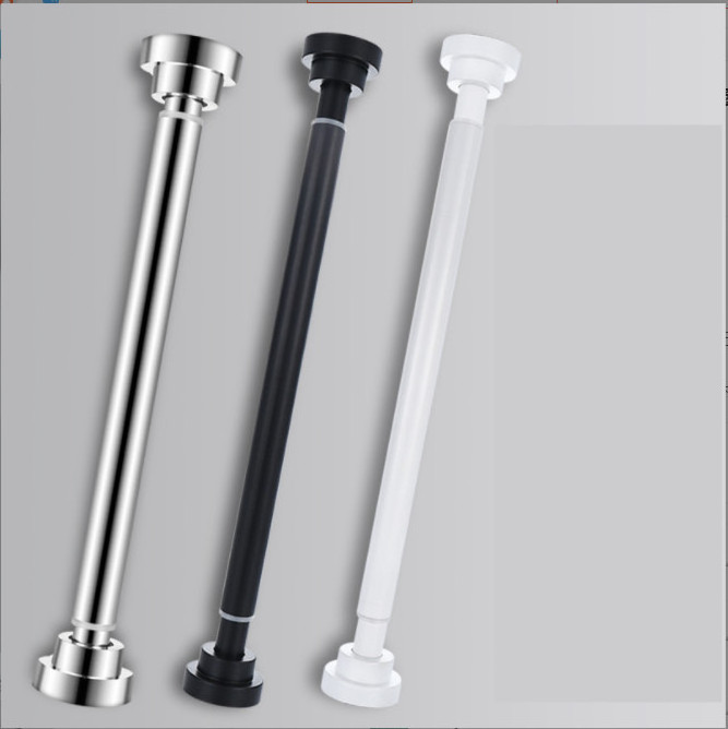 Hole-free telescopic rod Clothes hanger Curtain rack Bathroom curtain rod Closet support rod