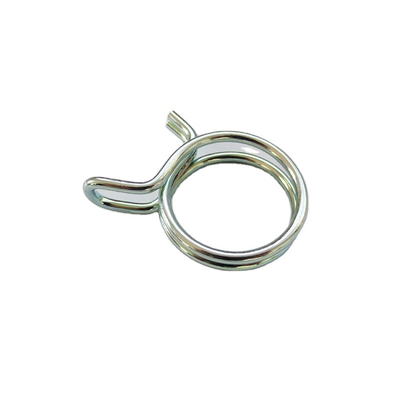 stainless steel spring band hose clamps for a tube ,double wire hose clamp