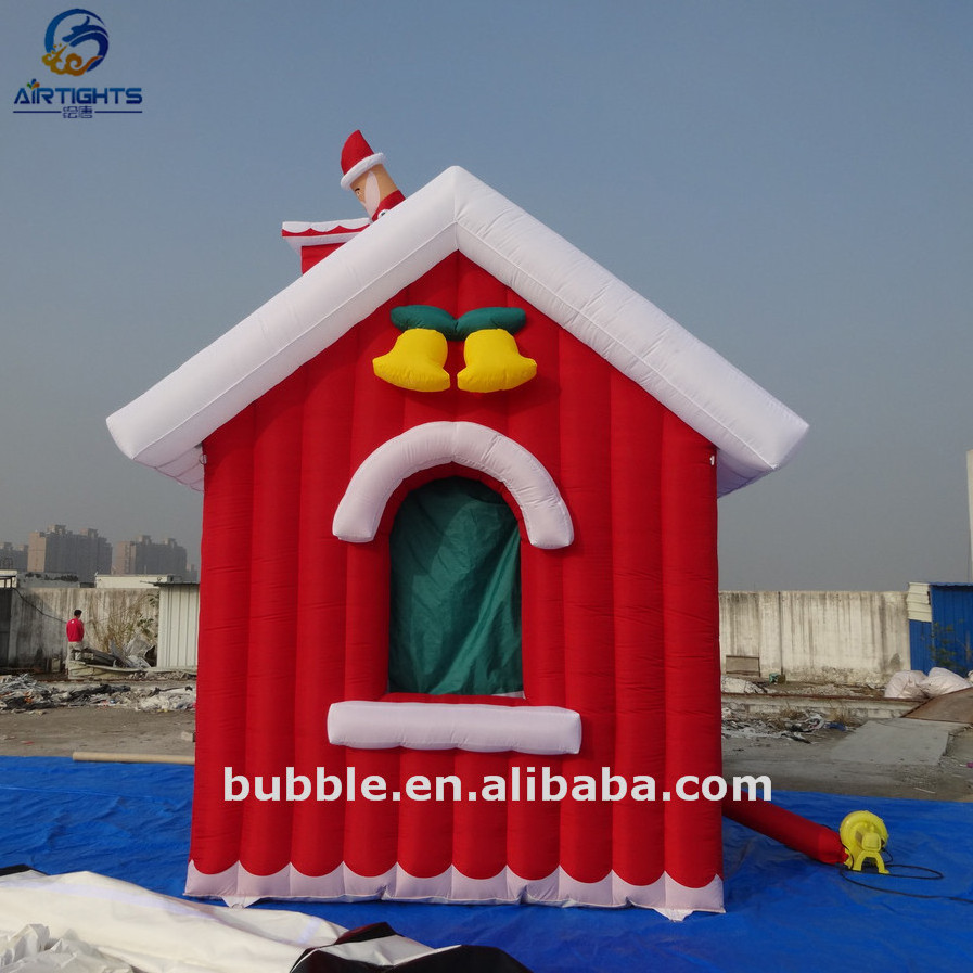 Factory Inflatable Christmas House Santa Grotto House For Xmas Decoration