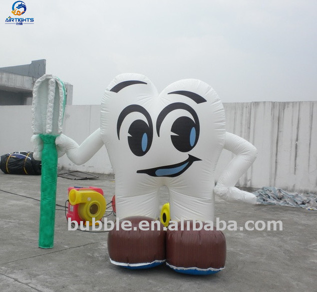 Factory Price Outdoor Decoration Advertising Inflatable Tooth With Toothbrush Air Balloon